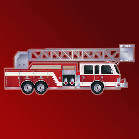 Vector image of a red metal Firetrackのイラスト素材