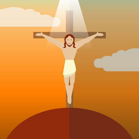 Vector image of a Flat icon Jesusのイラスト素材