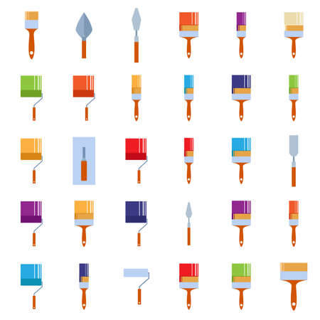 Vector mage of a set of icons of burnishing toolsのイラスト素材