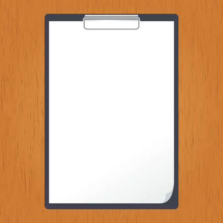 Vector image of a tablet with white sheets on the tableのイラスト素材