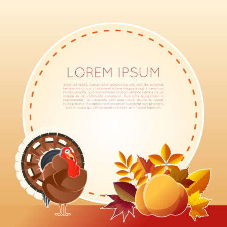 Vector image of the Thankgiving day bannerのイラスト素材