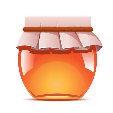 image of a jar of Sweet honeyのイラスト素材