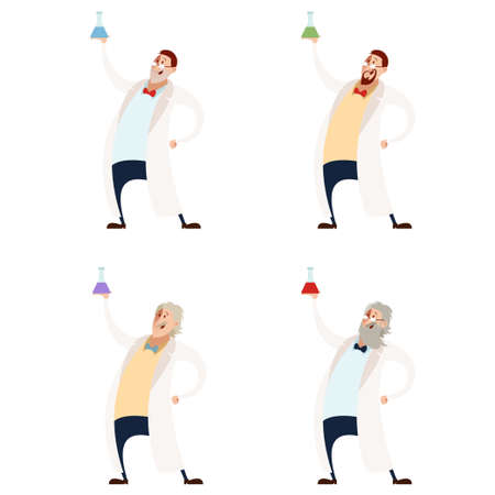 Vector image of the Set of scientistsのイラスト素材