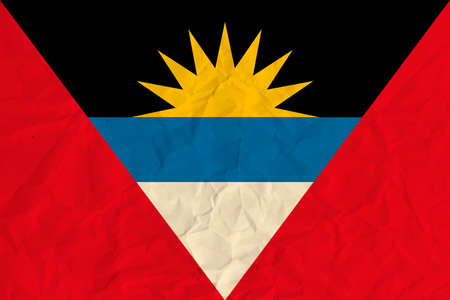 Vector image of Antigua and Barbuda  paper  flagのイラスト素材