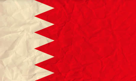 Vector image of the Bahrain paper  flagのイラスト素材