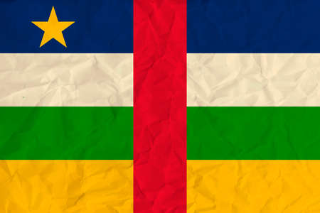 Vector image of the Central African Republic  paper  flagのイラスト素材