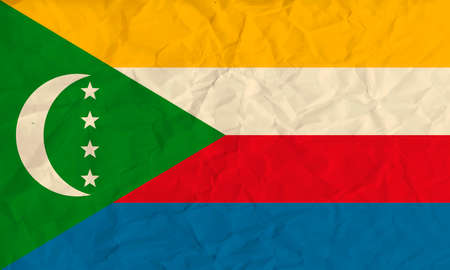 Vector image of the Comoros  paper  flagのイラスト素材