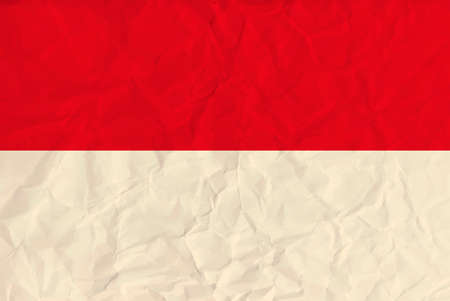 Vector image of the Indonesia paper  flagのイラスト素材
