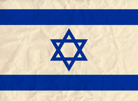 Vector image of the Israel paper  flagのイラスト素材