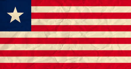 Vector image of the Liberia  paper  flagのイラスト素材