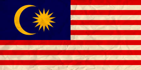 Vector image of the Malaysia  paper  flagのイラスト素材