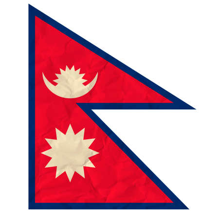 Vector image of the Nepal paper flagのイラスト素材