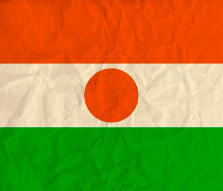Vector image of the Niger paper  flagのイラスト素材