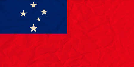 Vector image of the Samoa paper  flagのイラスト素材