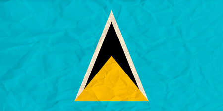 Vector image of the Saint Lucia  paper  flagのイラスト素材