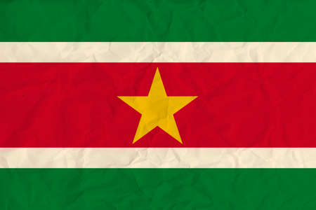 Vector image of the Surinam  paper  flagのイラスト素材