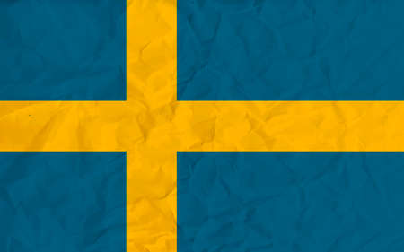 Vector image of the Sweden  paper  flagのイラスト素材