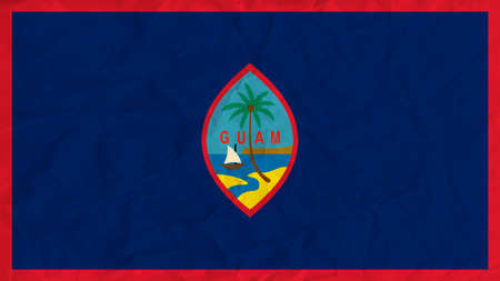 Vector image of the Guam  paper flagのイラスト素材