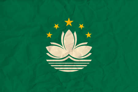 Vector image of the Macau  paper flagのイラスト素材