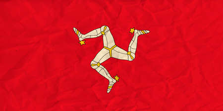 Vector image of the Isle of Mann  paper flag