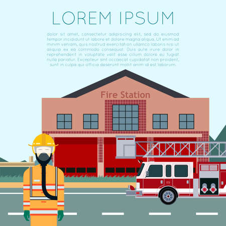 image of the Fire Station Bannerのイラスト素材