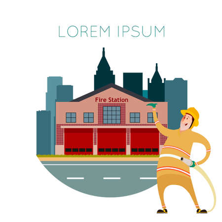 image of the Fire Station Bannerのイラスト素材