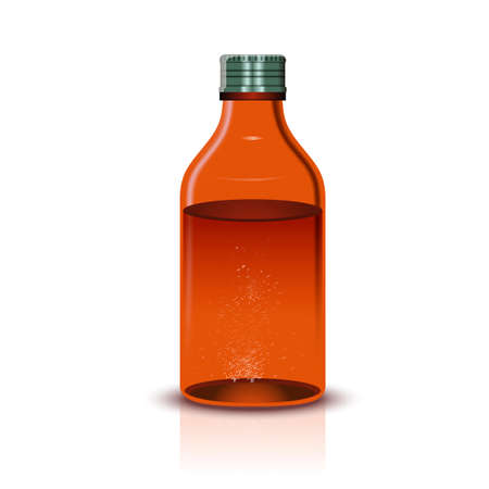image of the glass medical Bottle on the white backgroundのイラスト素材