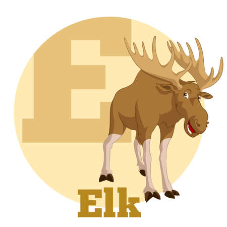 Vector image of the ABC ABC Cartoon Elkのイラスト素材