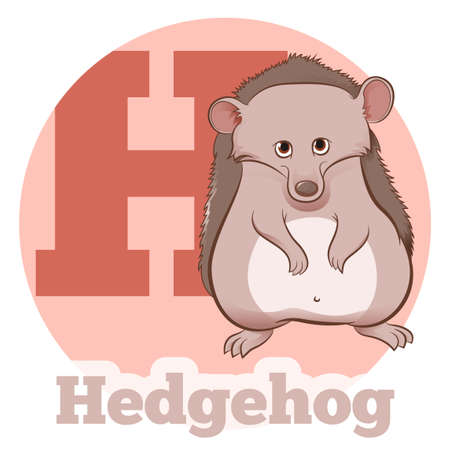 Vector image of the ABC Cartoon Hedgehogのイラスト素材