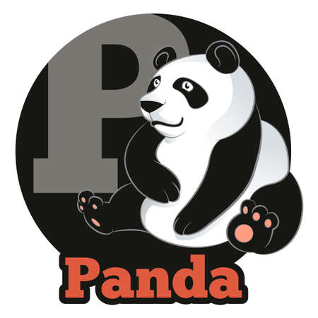 Vector image of the ABC Cartoon Pandaのイラスト素材