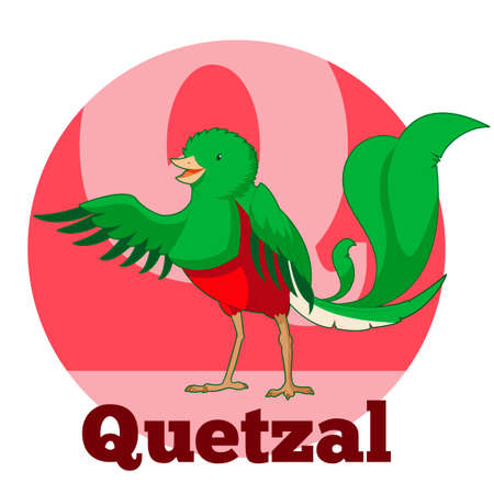 Vector image of the ABC Cartoon Quetzalのイラスト素材