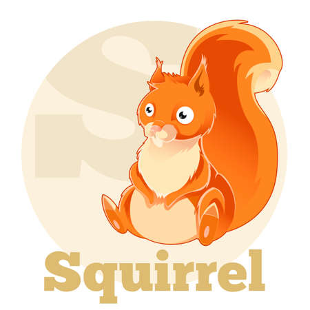 Vector image of the ABC Cartoon Spuirrelのイラスト素材