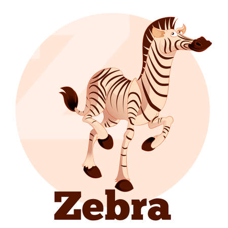 Vector image of the ABC Cartoon Zebraのイラスト素材