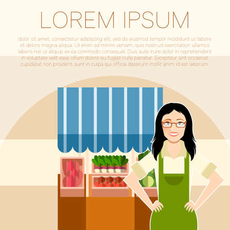 Vector image of the Vegetable market bannerのイラスト素材