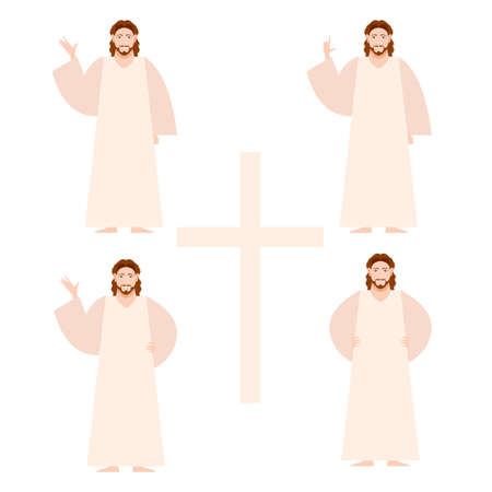 Vector image of the Set of Jesusのイラスト素材