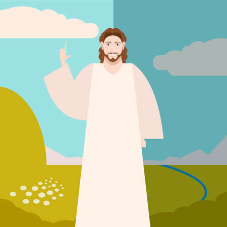 Vector image of the Jesus Christ Bannerのイラスト素材