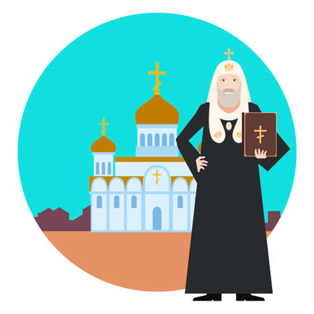 Vector image of the orthodox church bannerのイラスト素材