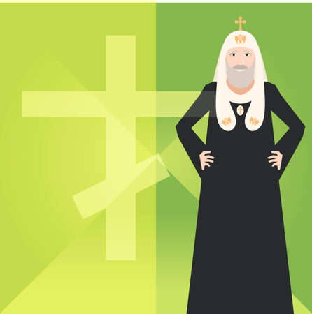 Vector image of the orthodox church bannerのイラスト素材