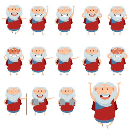 Vector image of the set of Moses iconsのイラスト素材