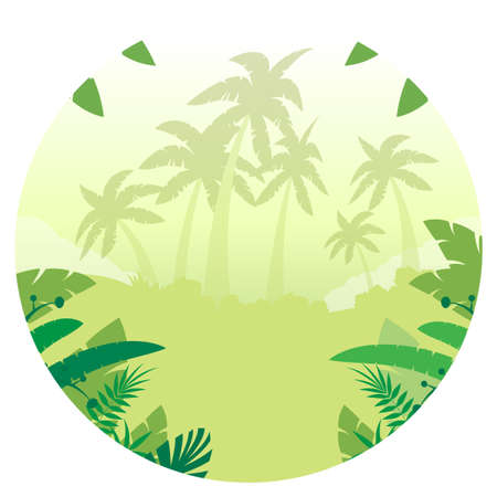 Vector image of the Jungle Flat Backgroundのイラスト素材