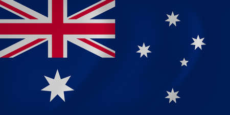 Australia waving flagのイラスト素材