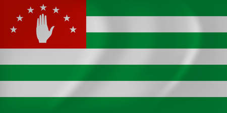 Flag of Abkhazia vector illustrationのイラスト素材