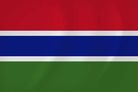 Gambia waving flagのイラスト素材