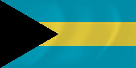 Bahamas waving flagのイラスト素材