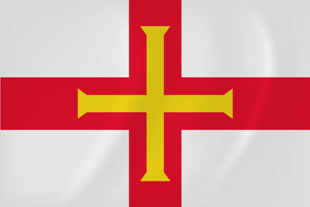 Vector image of the Guernsey waving flagのイラスト素材