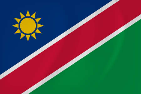 Vector image of the Namibia waving flagのイラスト素材