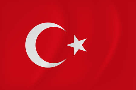 Vector image of the Turkey waving flagのイラスト素材