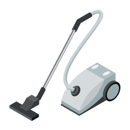 Vector image of the Isometric icon of a vacuum cleanerのイラスト素材