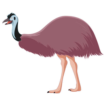 Cartoon smiling Emuのイラスト素材