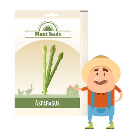 Pack of asparagus seeds iconのイラスト素材